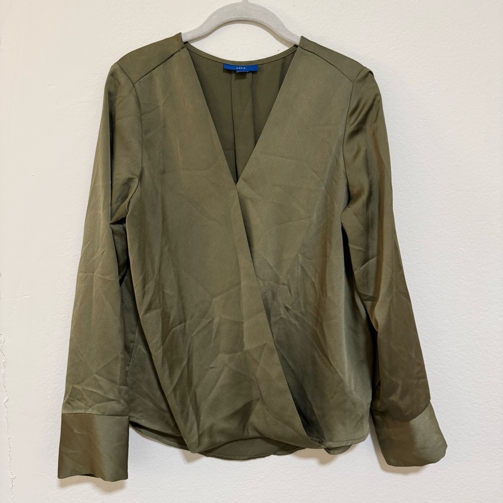 Apt. 9 Olive Wrap Blouse